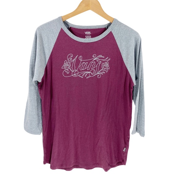 Vans Tops - Vans Logo Baseball Tee T Shirt Top Raglan Sleeve